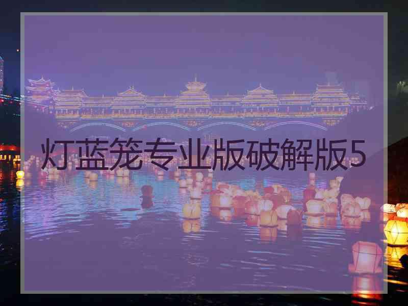 灯蓝笼专业版破解版5